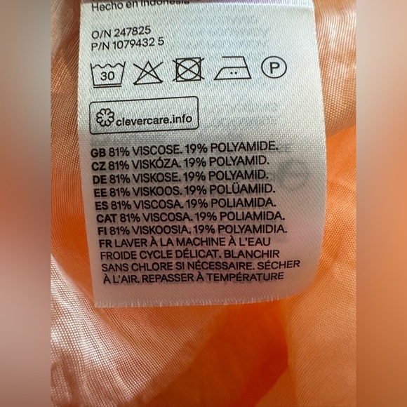 H&M Peach V-Neck 3/4 Sleeve Summer Dress - Picture 6 of 6